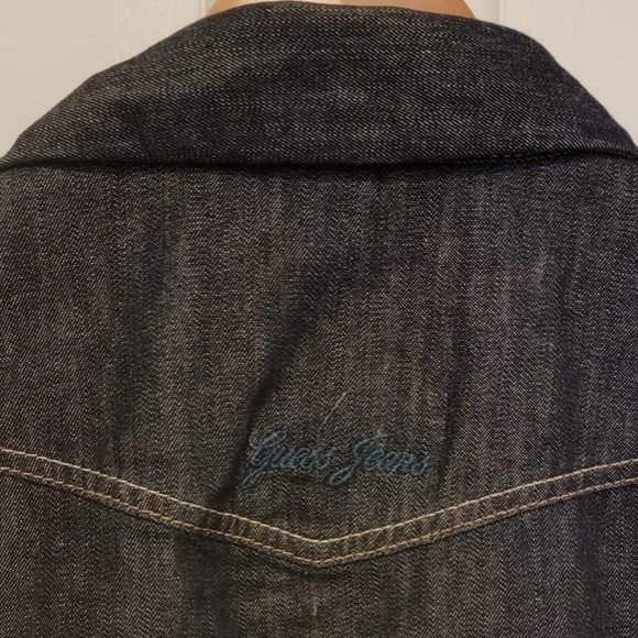 Guess Jeans Blue Denim Jacket with Tie - Picture 4 of 7